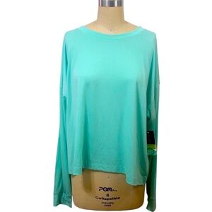 NWT🌟Tek Gear Women’s on the go Teal Long Sleeve T-Shirt sporty gym casual Sz 2X